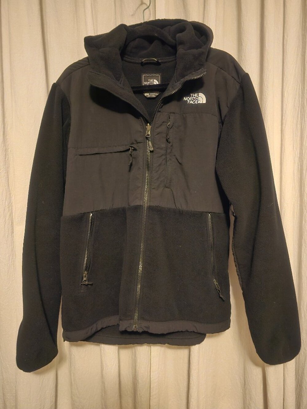 The North Face Denali Hooded Fleece Jacket Black Men’s M Polartec Recycled